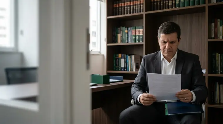 Advogado revisando o regime tributário da sociedade de advogados em Osasco