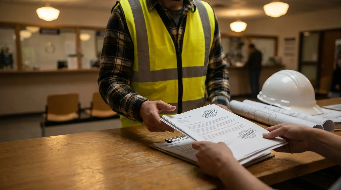Empreendedor na Casa do Empreendedor de Osasco entregando os documentos da inscrição municipal